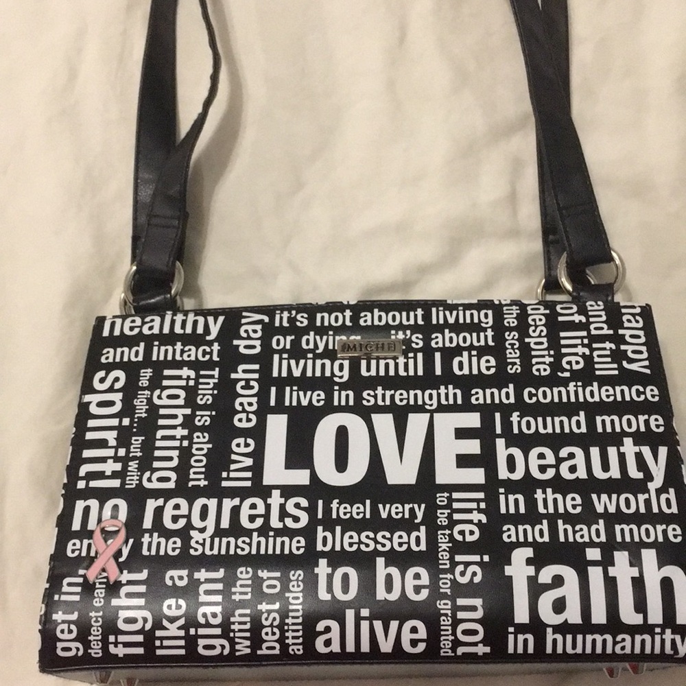 EUC Miche clutch with shoulder straps